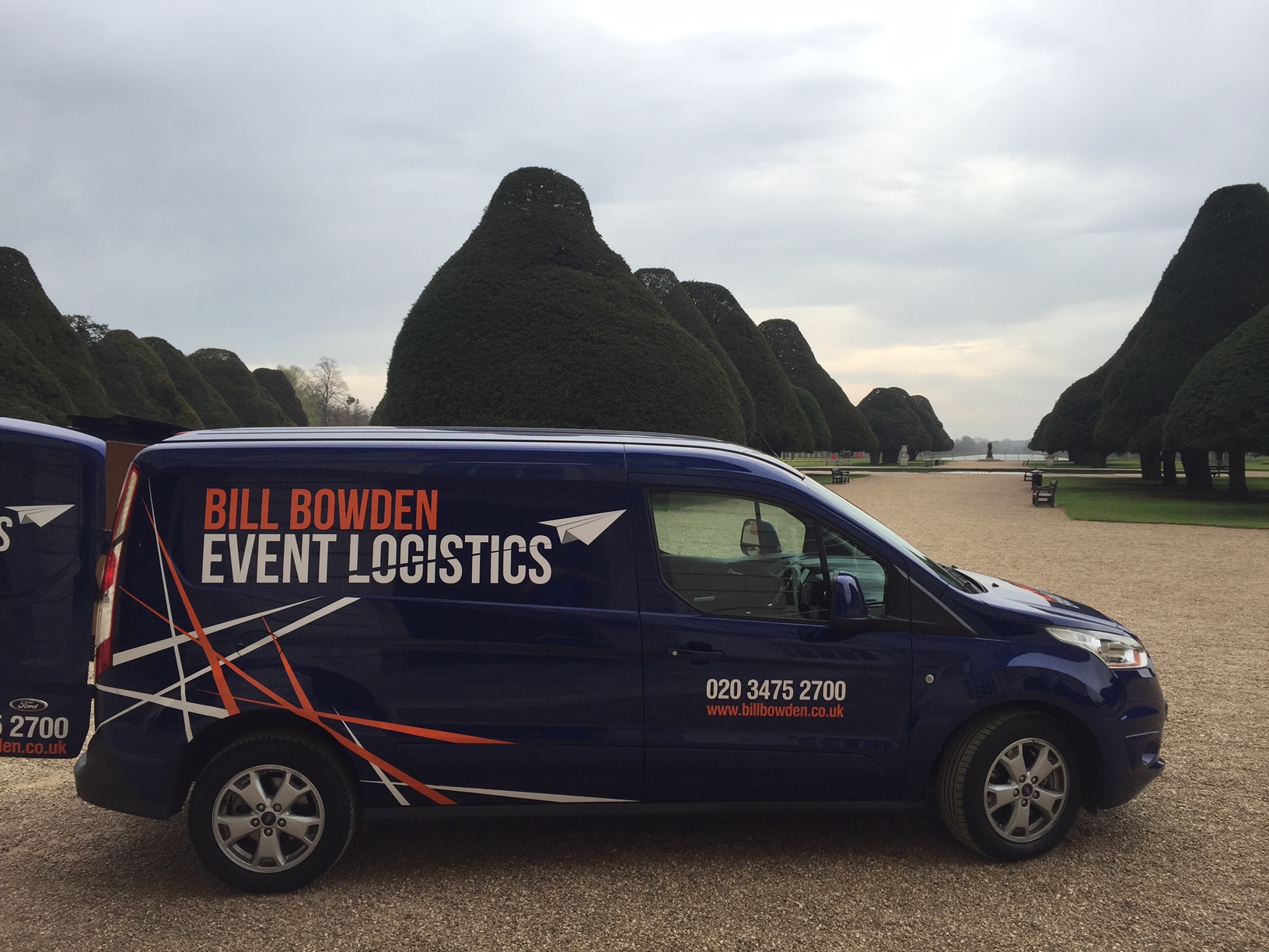 Bill Bowden Event Logistics van at Hampton Court