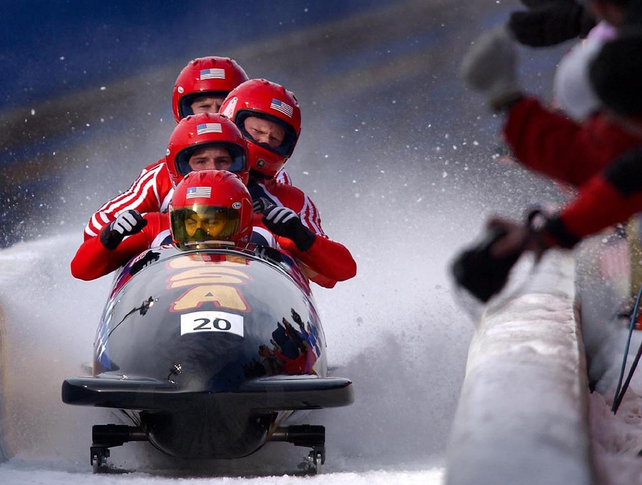 Bobsleigh competitors in the Winter Games