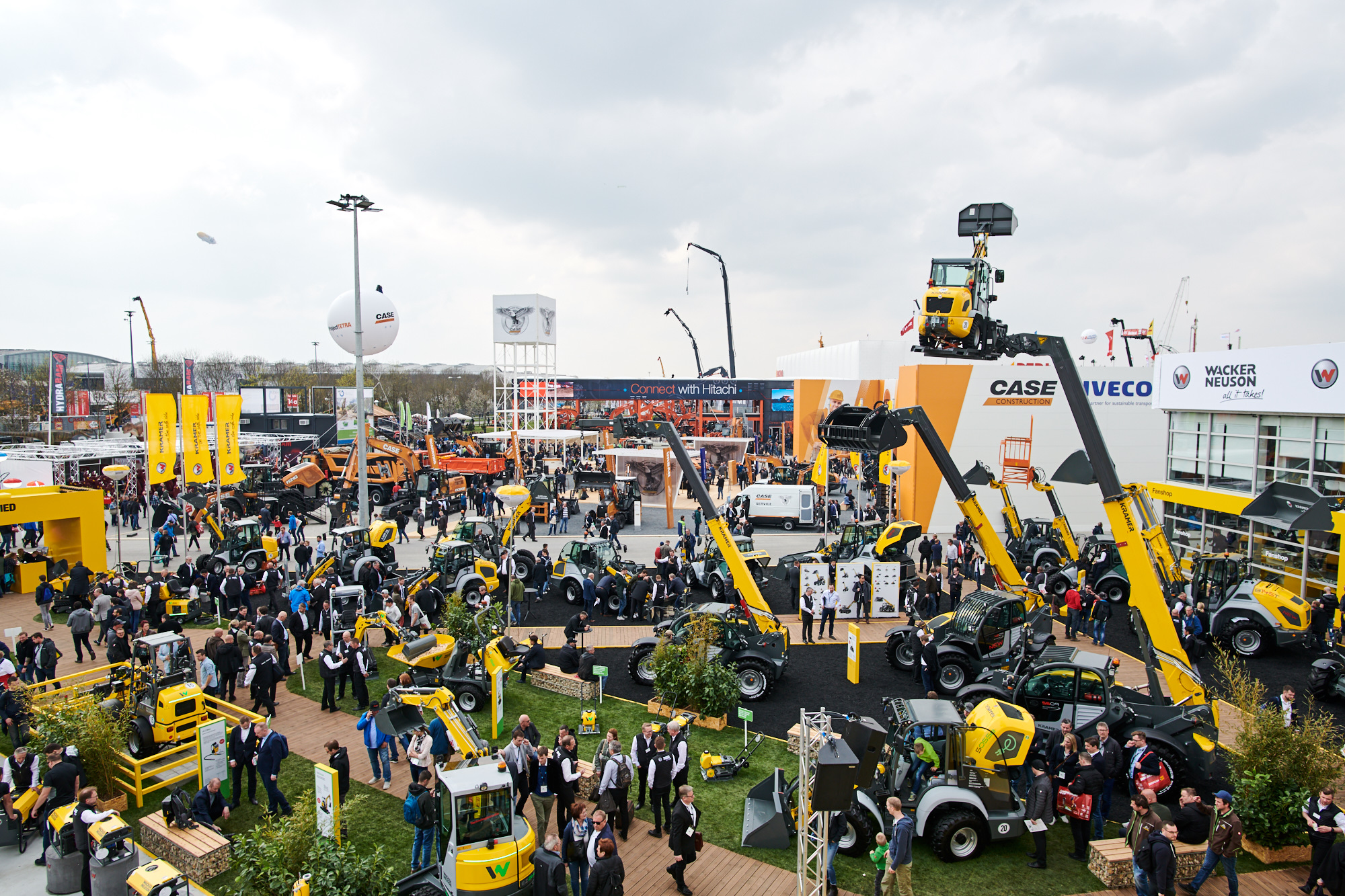 Bauma Munich External Area Crane Shot