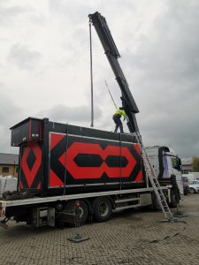 Final checks for the six tonne food container