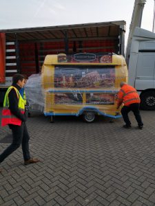 Preparing the Yellow Submarine for launch